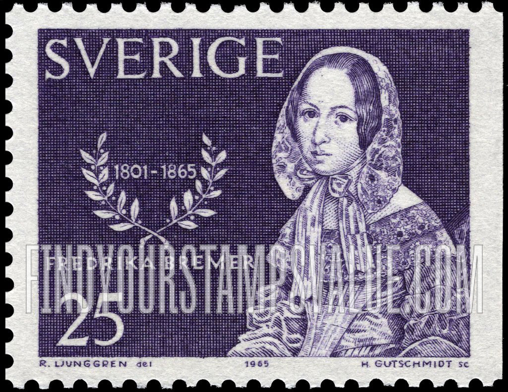 FindYourStampsValue: Fredrika Bremer (1801-65), Novelist