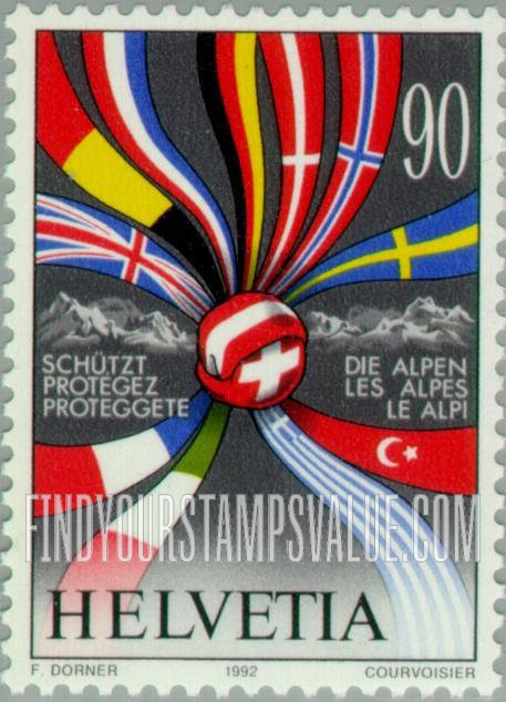 FindYourStampsValue: Federal Administration: Protect the Alps