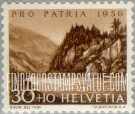 FindYourStampsValue: Semi-Postal: Rhine at Trin