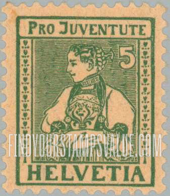 FindYourStampsValue: Semi-Postal: Girl (Unterwalden)