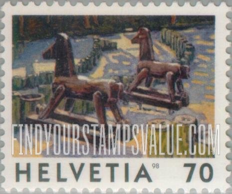 FindYourStampsValue: Federal Administration, View of Switzerland: Hobbyhorses, posts
