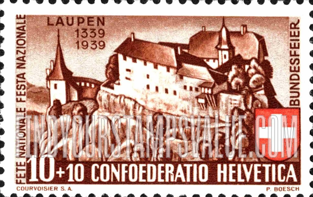 FindYourStampsValue: Semi-Postal: Castle at Laupen