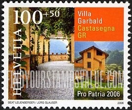 FindYourStampsValue: Semi-Postal, Gardens and Parks: Villa Garbald, Castasegna