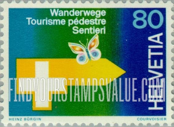 FindYourStampsValue: Federal Administration: Swiss Cross, Arrow and Butterfly