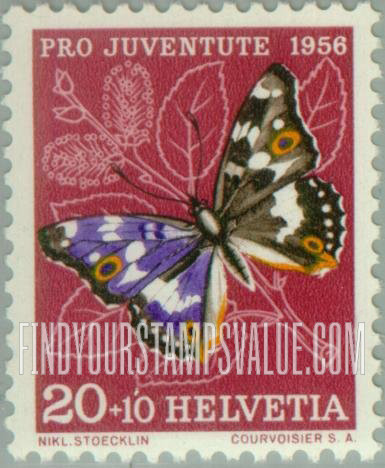 FindYourStampsValue: Semi-Postal, Insects: Purple Emperor
