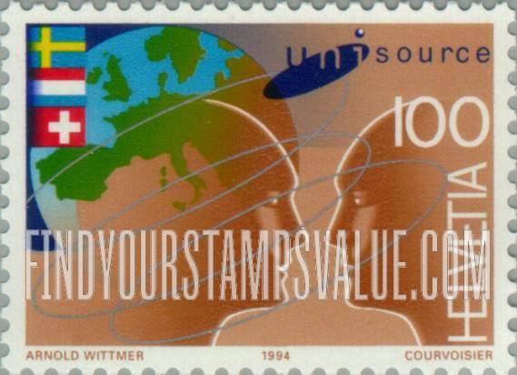 FindYourStampsValue: Federal Administration: Swiss Telecom PTT Participation in Unisource