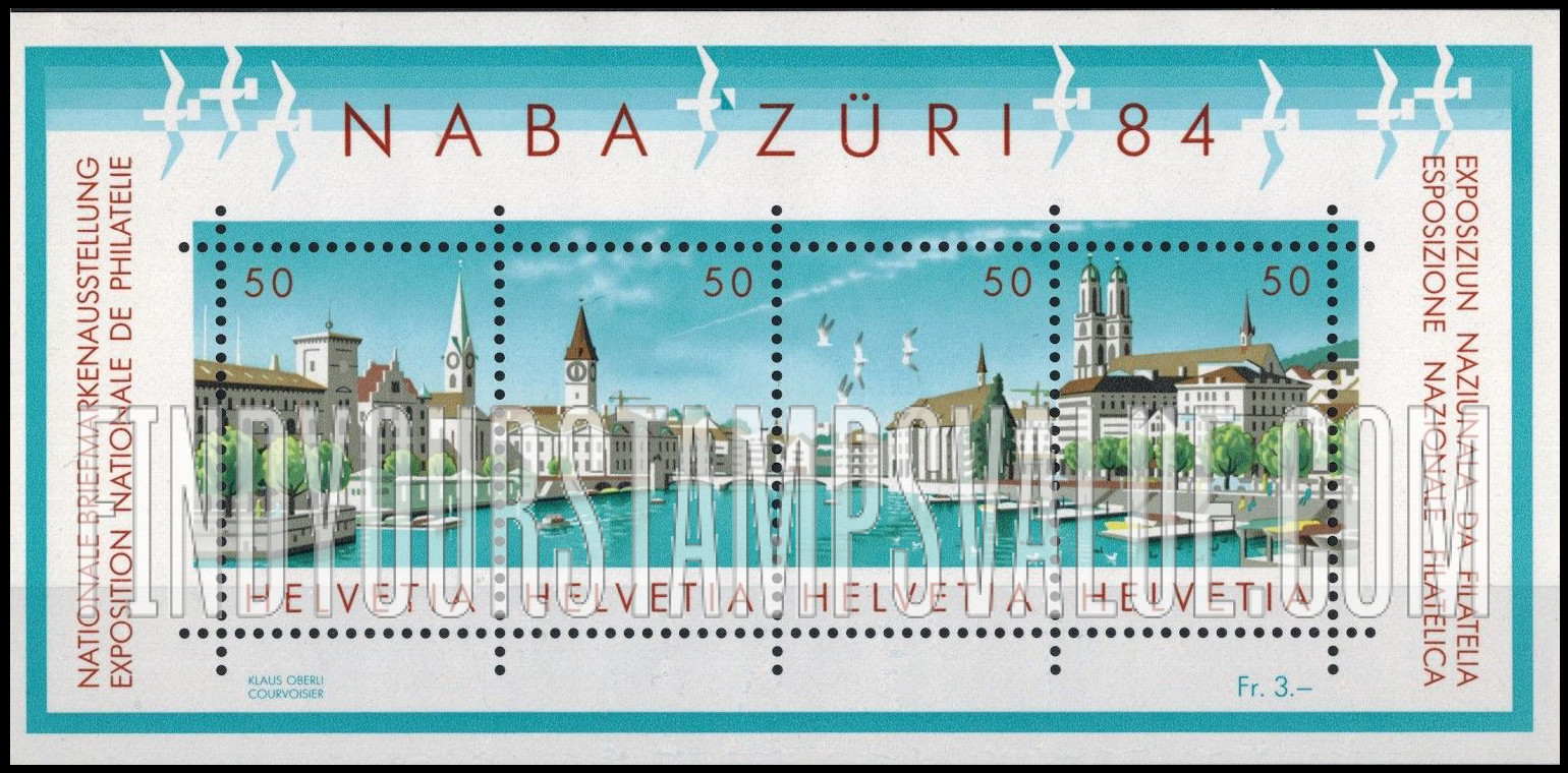 FindYourStampsValue: Federal Administration: Panoramic View of Zurich