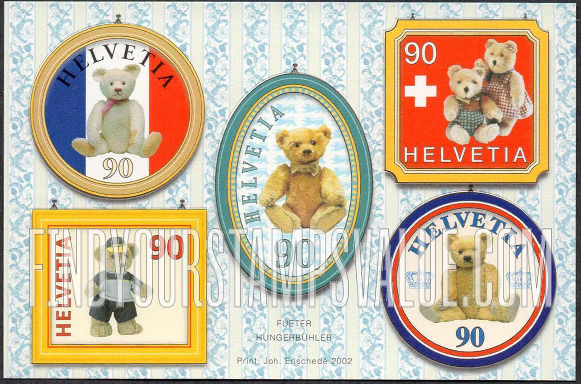 FindYourStampsValue: Federal Administration: Teddy Bears, Centenary