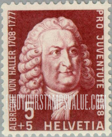 FindYourStampsValue: Semi-Postal: Albrecht von Haller