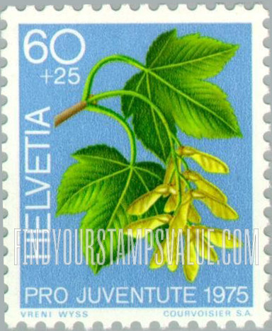 FindYourStampsValue: Semi-Postal, Forest Plants: Sycamore maple