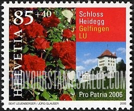 FindYourStampsValue: Semi-Postal, Gardens and Parks: Heidegg Castle, Gelfingen