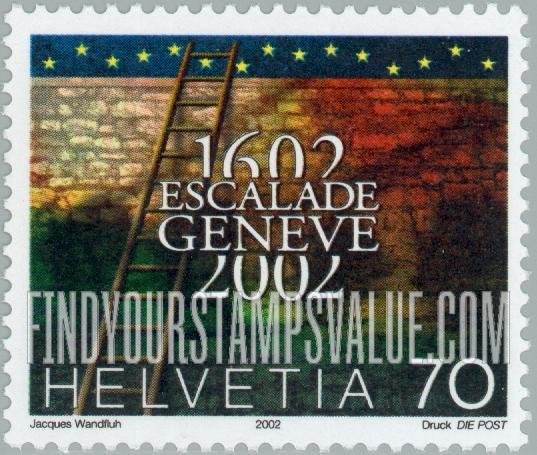 FindYourStampsValue: Federal Administration: Geneva Escalade, 400th Anniversary
