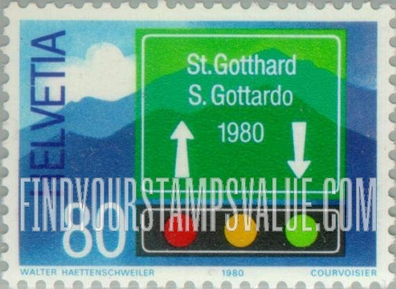 FindYourStampsValue: Federal Administration: Opening of St. Gotthard Tunnel for Year-round Traffic