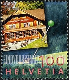 FindYourStampsValue: Federal Administration, Friends of Nature Switzerland, Centenary: Chalet, vertical
