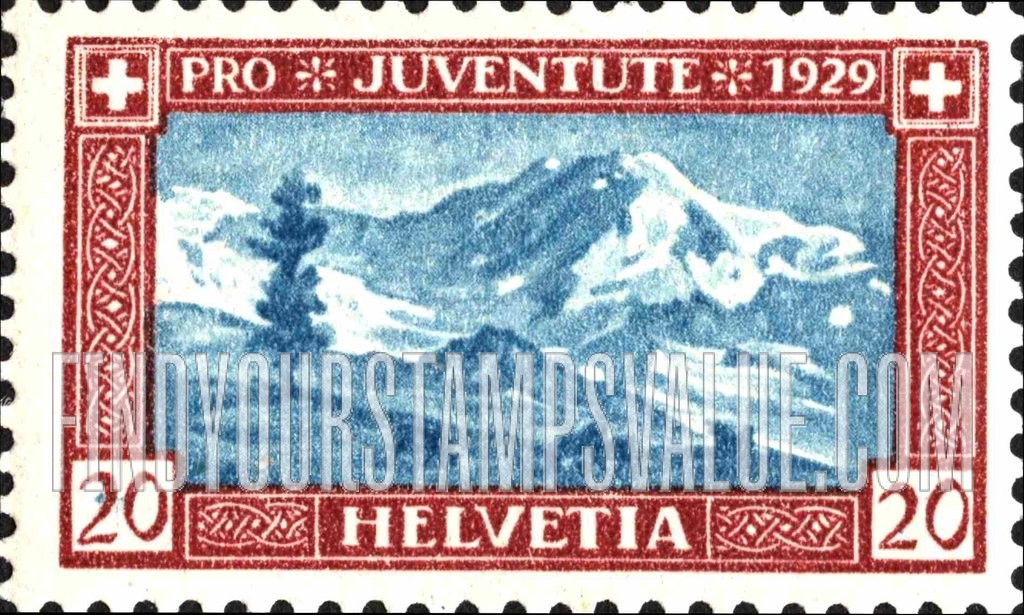 FindYourStampsValue: Semi-Postal: Mt. Lyskamm