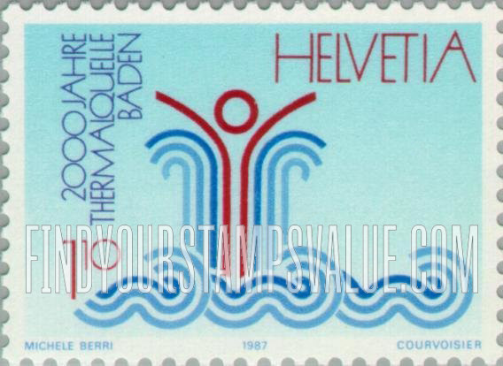 FindYourStampsValue: Federal Administration: Baden Hot Springs, 2000th Anniversary