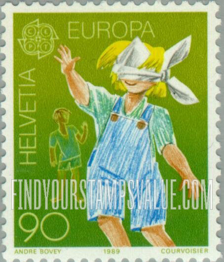 FindYourStampsValue: Federal Administration, Europa, Children’s games: Blindman’s buff
