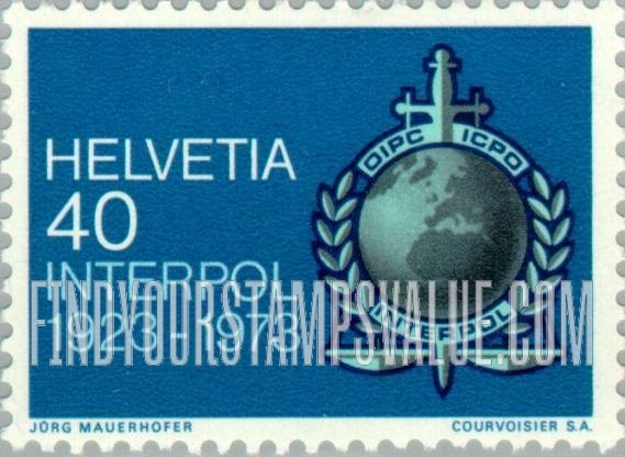 FindYourStampsValue: Federal Administration: INTERPOL Emblem