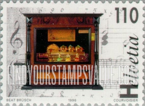 FindYourStampsValue: Federal Administration, Music Boxes and Automata: Station automaton, by Paillard and Co