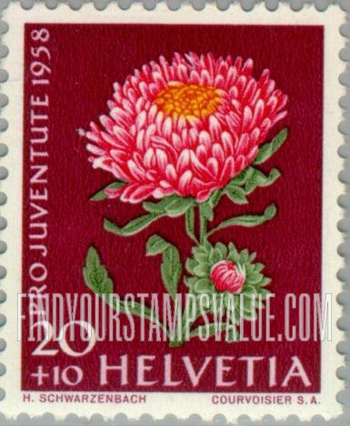 FindYourStampsValue: Semi-Postal, Flowers: China aster