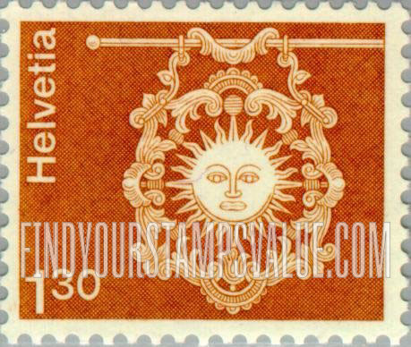 FindYourStampsValue: Federal Administration: Sign of Inn “ZurSonne”, Toggenburg