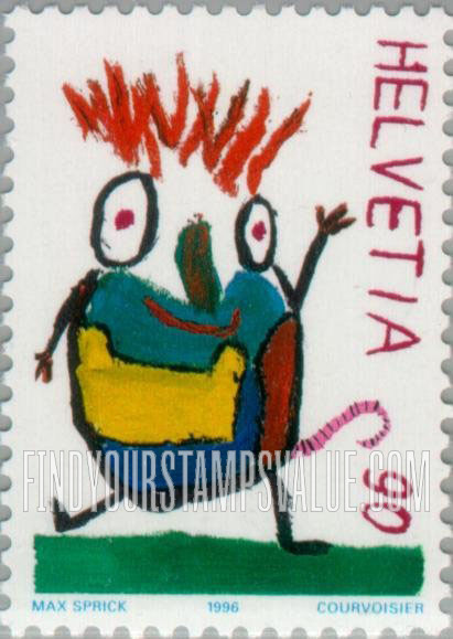 FindYourStampsValue: Federal Administration, Stamp Design Competition Winners: Smiling creature