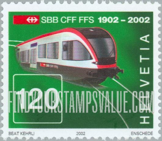 FindYourStampsValue: Federal Administration, Swiss Railways, Centenary: Seetal line railcar