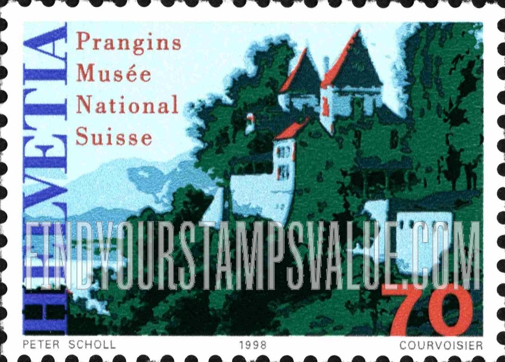 FindYourStampsValue: Federal Administration: Opening of National Museum, Prangins Castle
