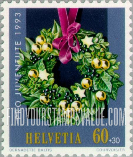 FindYourStampsValue: Semi-Postal, Woodland plants: Christmas wreath