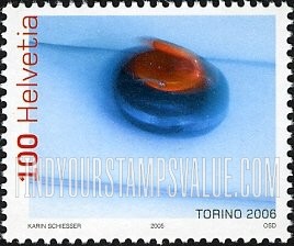 FindYourStampsValue: Federal Administration, 2006 Winter Olympics, Turin, Italy: Curling