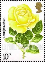FindYourStampsValue: Great Britain (United Kingdom): Centenary of Royal National Rose Society - Grandpa Dickson