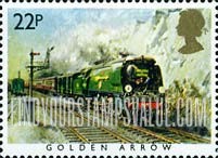 FindYourStampsValue: Great Britain (United Kingdom): Great Western Railway Sesquicentennial - Golden Arrow