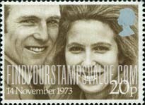 FindYourStampsValue: Great Britain (United Kingdom): Royal Wedding - Princess Anne and Captain Mark Phillips