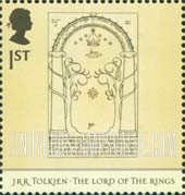 FindYourStampsValue: Great Britain (United Kingdom): Publication of The Lord of the Rings, by J.R.R. Tolkien, 50th Anniversary - Doors of Durin