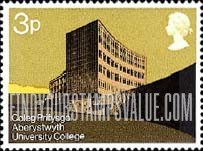 FindYourStampsValue: Great Britain (United Kingdom): Modern University Buildings - Physical Sciences Building, University College of Wales, Aberystwyth
