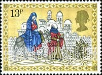 FindYourStampsValue: Great Britain (United Kingdom): Christmas - Joseph and Mary travelling to Bethlehem