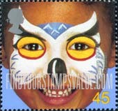 FindYourStampsValue: Great Britain (United Kingdom): Millennium, Painted Faces of Children - Owl
