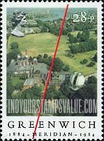 FindYourStampsValue: Great Britain (United Kingdom): Greenwich Meridian, Centenary - Greenwich Observatory