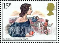FindYourStampsValue: Great Britain (United Kingdom): Victorian Novelists and Scenes from their Novels - Emily Bronte, "Wuthering Heights"