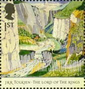 FindYourStampsValue: Great Britain (United Kingdom): Publication of The Lord of the Rings, by J.R.R. Tolkien, 50th Anniversary - Rivendell