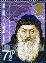 FindYourStampsValue: Great Britain (United Kingdom): British Polar Explorers - Henry Hudson and Petrus Plancius Map