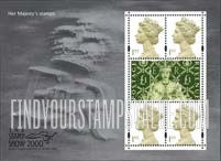 FindYourStampsValue: Great Britain (United Kingdom): The Stamp Show 2000, Souvenir Sheet of 5 Stamps