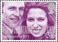 FindYourStampsValue: Great Britain (United Kingdom): Royal Wedding - Princess Anne and Captain Mark Phillips