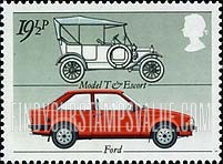 FindYourStampsValue: Great Britain (United Kingdom): Cars - Ford Model T (1913) and Escort