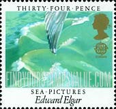 FindYourStampsValue: Great Britain (United Kingdom): British Composers - Sea Pictures, by Edward Elgar