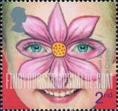 FindYourStampsValue: Great Britain (United Kingdom): Millennium, Painted Faces of Children - Flower
