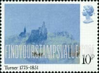 FindYourStampsValue: Great Britain (United Kingdom): Birth Bicentennial of Joseph Mallord William Turner, Painter - "View of St.Laurent"