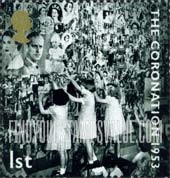 FindYourStampsValue: Great Britain (United Kingdom): Coronation of Queen Elizabeth II, 50th Anniversary - Children at Wall of Pictures