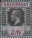 FindYourStampsValue: Gold Coast: King George V - Two Shillings Six Pence, Die I