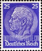 FindYourStampsValue: 85th Birthday of President von Hindenburg - President von Hindenburg
